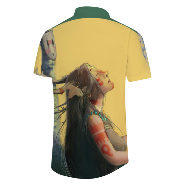 
Loose Fit Mens Casual Hawaiian Shirt Button Short Sleeve Tropical Vacation Fun Mens Shirt
                