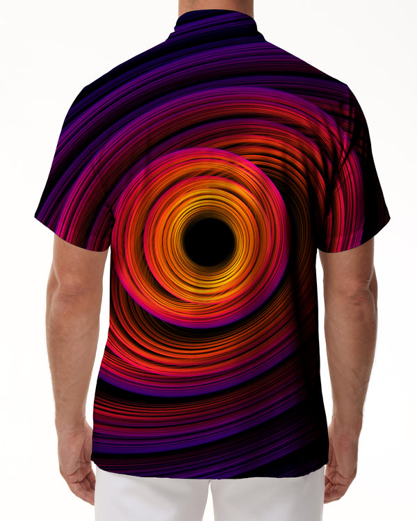 
Space Spiral Universe Men's Polyester Shirt Men's Short Sleeve Shirt Button Casual Shirt Loose Tops Vacation
                