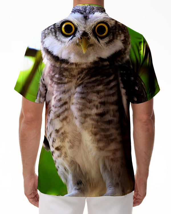 
Hawaiian Shirt Cute Owl Short Sleeve Shirts Summer Casual Beach Shirt Button Down Tropical Floral Shirt
                