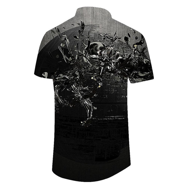 
Abstract Print Men's Lapel Top Hawaiian Casual Comfortable Breathable Loose Men's Short Sleeve Shirt
                