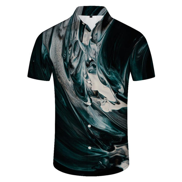 
Painting oil painting men's casual shirts printing Hawaiian shirts men's lapel vintage street shirts camping
                