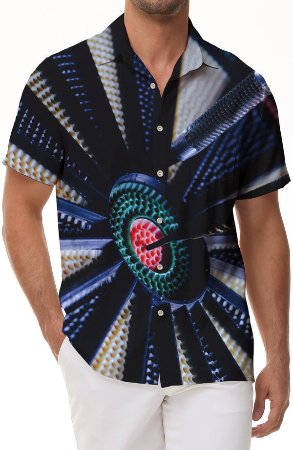 Archery Board Men's Hawaiian Shirt Summer Short Sleeve Pattern Casual Button Lightweight Beach Shirt Short Sleeve Seaside