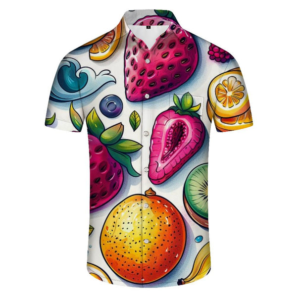 
Fashionable Hawaiian shirts for men summer short sleeves short sleeve beach summer casual shirts beach vacation shirts fruit pattern Hawaiian shirts
                