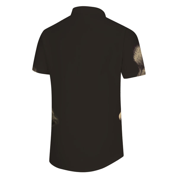 
Button-down short-sleeved men's shirts, button-down men's casual shirts, men's beach, summer vacation, Hawaii
                