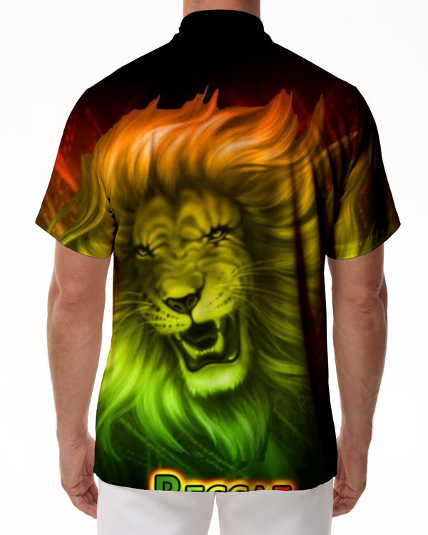 
Rasta Lion Men's Casual Short Sleeve Shirt Hawaiian Button Shirt Loose Lapel Tops Colorful
                