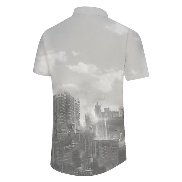 
Summer button down lapel clothing fashion digital printing men's short sleeve shirt Hawaiian shirt short sleeve top
                