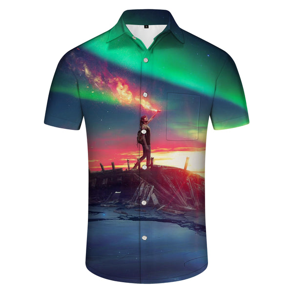 
Tropical Adventure Men's Fashion Hawaiian Shirt Casual 3D Landscape Printed Shirt Summer Loose Thin Short Sleeve Top Trendy Beach Shirt Lapel
                