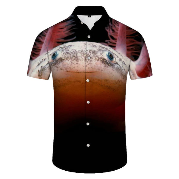 
Ugly flat-billed duck funny Hawaiian short-sleeved shirt men's casual short-sleeved shirt 3d digital printing travel vacation short-sleeved shirt top
                