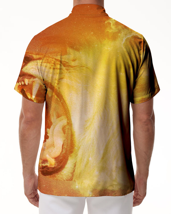 
Yellow Animal 3D Printed Short Sleeve Shirt Button Lapel Vintage Men Shirt Hawaiian Casual Loose Beachwear
                