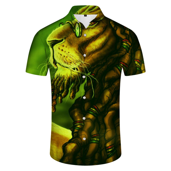 
Cartoon Anime Animal Vintage Hawaiian Button Shirt Men's Short Sleeve Casual Button Fun Party Beach Shirt
                