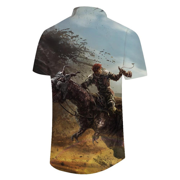 
Men's Casual Button Shirt 3D Animal Full Print Short Sleeve Fashion Colorful Lapel Hip Hop Summer Vacation Shirt
                