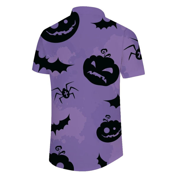 
Hawaiian Shirt Mens Casual Short Sleeve Halloween Beach Tropical Summer Casual Button Shirt Short Sleeve Purple
                