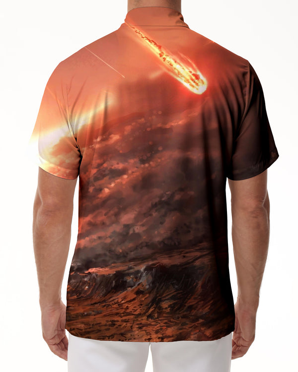 
Mens Hawaiian Shirt Outer Space Natural Disaster Summer Short Sleeve Button Casual Beach Shirt
                