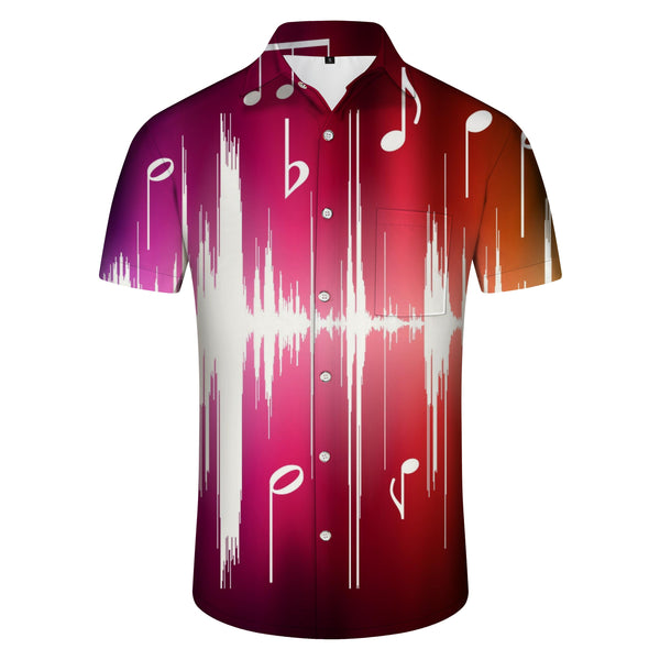 
Sonic Pattern Men's Loose Short Sleeve Shirt 3D Printed Button Beach Shirt Casual Hawaiian Shirt Pink
                