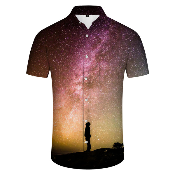 
Comfortable Quality Fantasy Summer Shirt Mens Casual Button Beach Lined Flap Pocket Tops
                