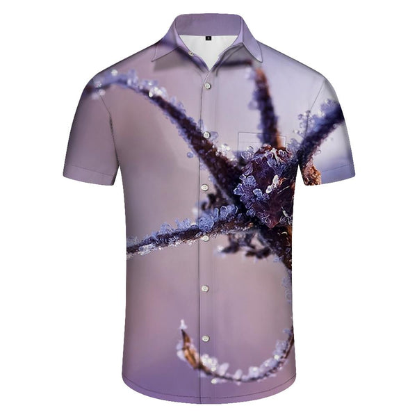 
Snow Plant Men's Short Sleeve Button Hawaiian Shirt 3D Printed Fashion Lapel Top Casual Daily
                