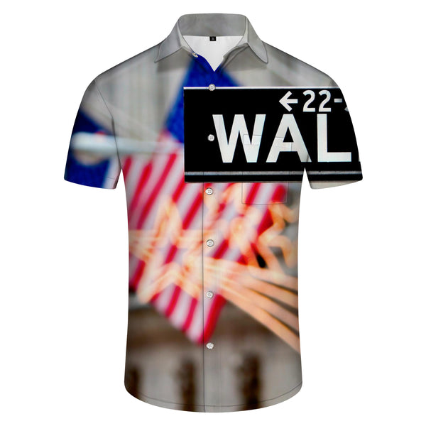 
Mens 4th of July American Flag Button Down Shirt Casual Short Sleeve Patriotic Hawaiian Shirt 3D Printed Beach Shirt
                