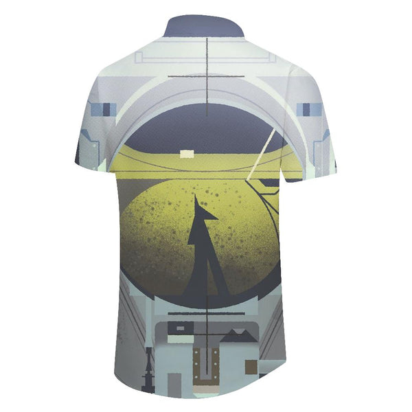 
Space Station Men's Casual Daily Travel Short Sleeve Shirt Signal Tower Hawaiian Button Lapel Short Sleeve Button Shirt Pattern Printing Comfortable Fabric
                