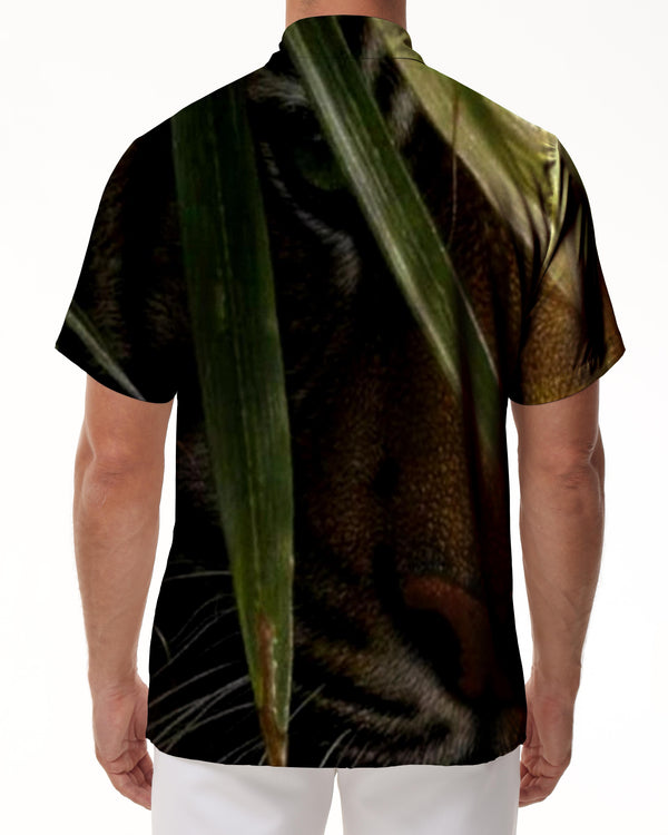 
Trendy Men's Hawaiian Shirt Short Sleeve Summer Tropical Print Button-Down Top Casual Beach Men's Vacation Shirt
                