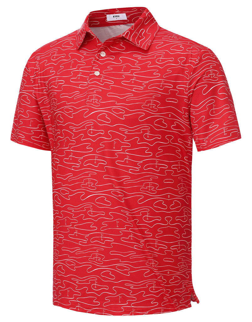 Men’s Casual Micro Print Polo – Breathable Comfort, Built to Last