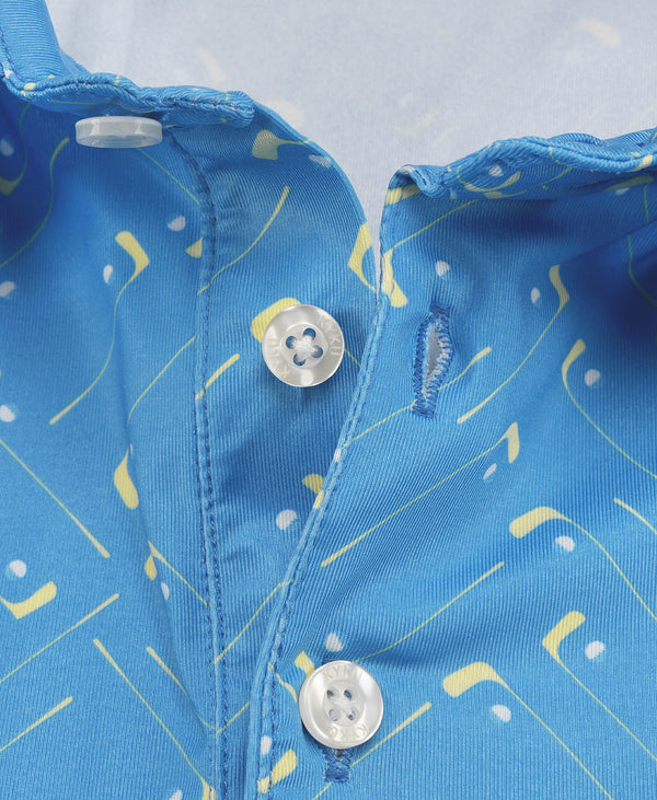
Men’s Micro Print Polo – Breathable Comfort with Durable Construction
                