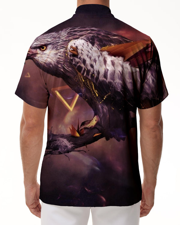 
Night Sky King Animal Hawaiian Short Sleeve Shirt Button Lapel Pocket Tropical Four Seasons Digital Printing Men's Casual Short Sleeve Shirt Loose
                