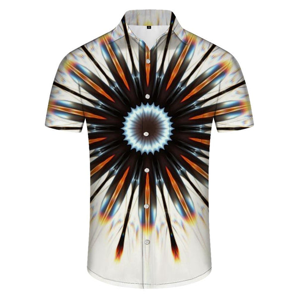 
Men's Fun Short Sleeve Shirt Geometric Print Summer Casual Button Short Sleeve Hawaiian Beach Party Holiday Tops
                