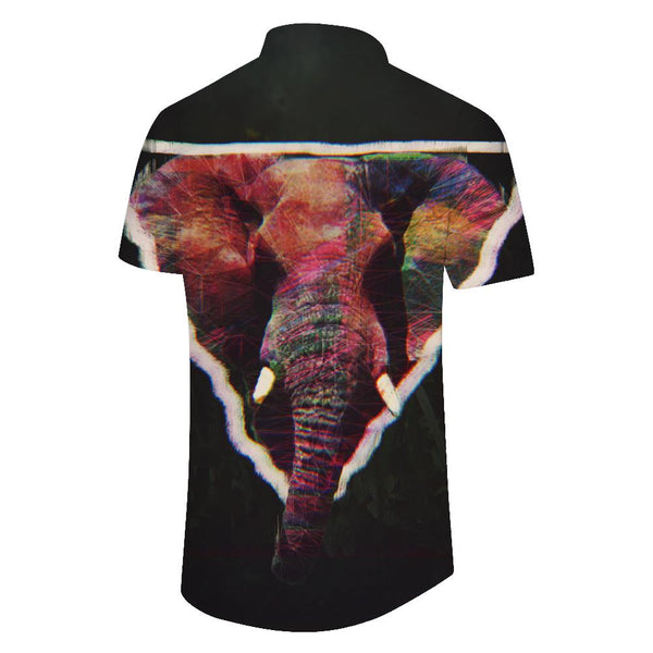
Mens Hawaiian Shirts Holiday Casual HawaiianShort Sleeve  Elephant Indian Starry Psychedelic Art
                