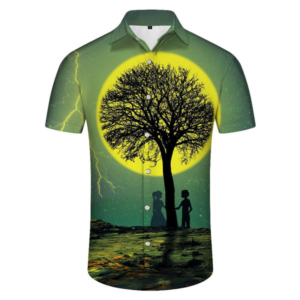 
Romantic Tree Hawaiian Shirt Men's Casual Street Loose Summer Beach Leisure Short Sleeve Button Shirt Tops
                