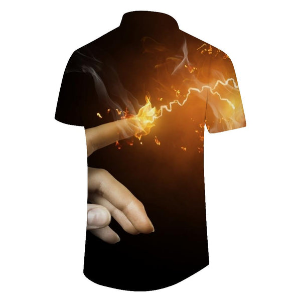 
Glowing Lightning Summer Casual Printed Button-Down Shirts for Men Funny Short Sleeve Shirts Beach Outfits
                