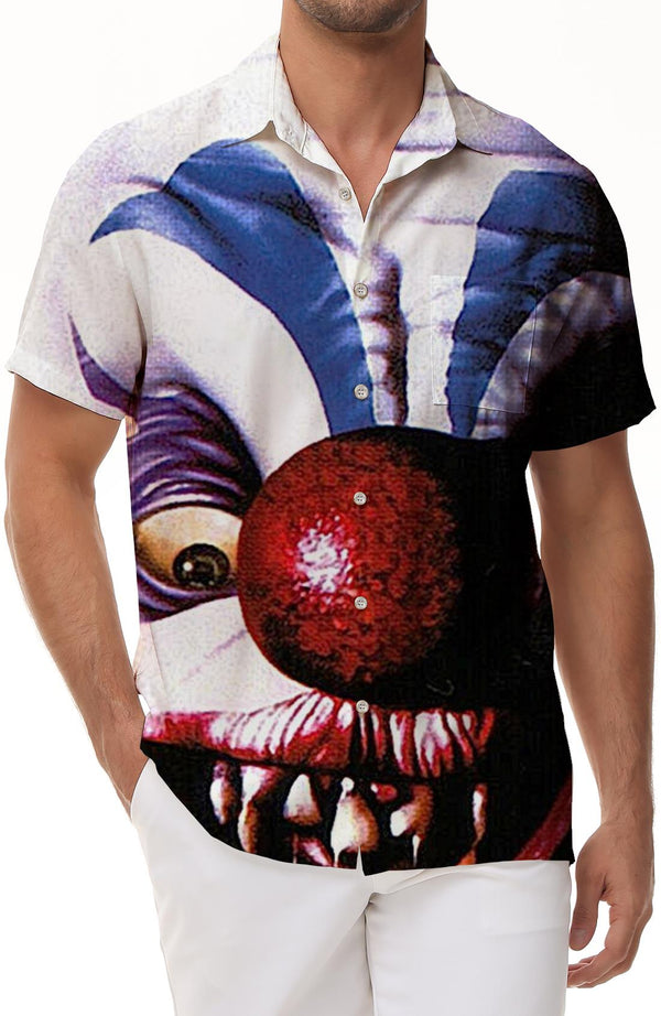 Lapel Men's Button Down Cropped Shirt Hawaiian Holiday Summer Fun Tops Novelty