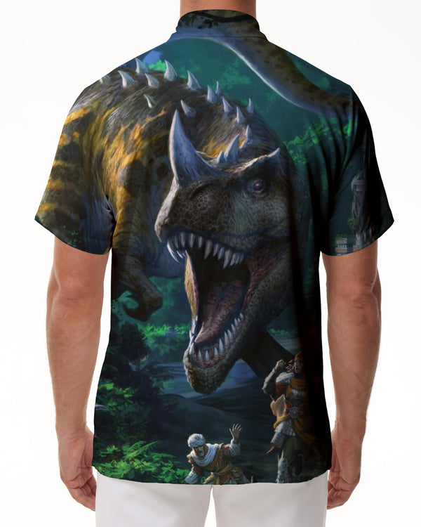 
Summer Men's Dinosaur Print Short Sleeve Shirt Movie 3D Print Short Sleeve Casual Shirt Funny Streetwear
                