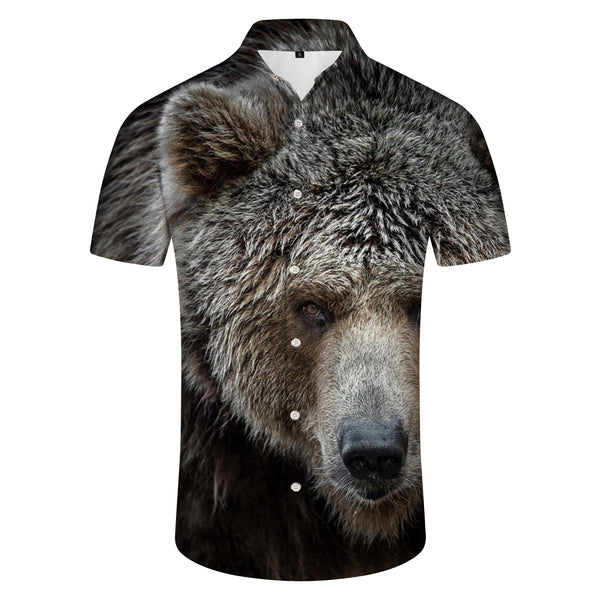 
Majestic Bear Print Camping Beach Shirt Tops Men's Casual Fashion Shirt Short Sleeve Regular Fit
                