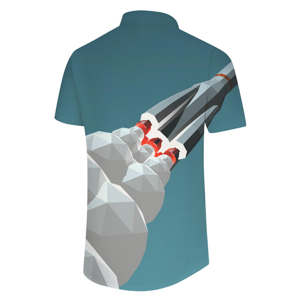 
Planet Cartoon Rocket Men's Hawaiian Shirt Casual Short Sleeve Button Beach Short Sleeve
                