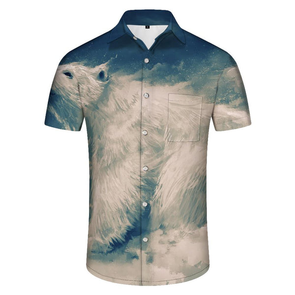 
Abstract art style print graphic for summer beach men casual shirts Hawaiian shirts short sleeves button down
                
