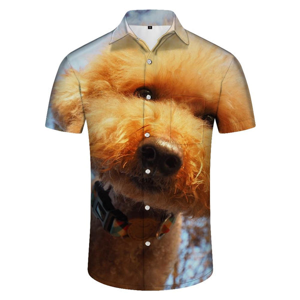 
Cocker Spaniel with Vintage American Flag Men's Hawaiian Shirt 3D Print Casual Short Sleeve Button-Down Shirt Short Sleeve
                