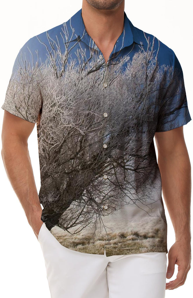 Mens Hawaiian Shirts Fun Summer Fashion Style 3D Printed Pattern Tropical Short Sleeve Button Up Beach Shirt