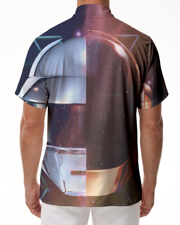 
Universe Galaxy Space Hawaii Tropical Ocean Vacation Beach Short Sleeve Men's Casual Short Sleeve Button
                