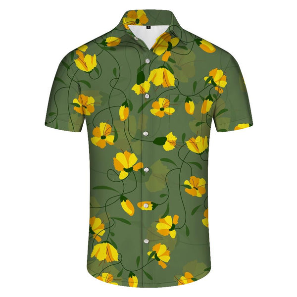
3D Multi-Flower Hawaiian Comfortable Casual Short Sleeve Fashion Fun Cool Print Pattern Tropical Men's Loose Short Sleeve Shirt Tops
                