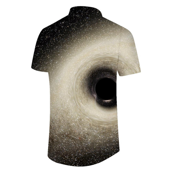 
Galaxy Tunnel 3D Printed Beach Fashion Ventilated Hawaiian Tropical Four Seasons Button-Down Pocket Lapel Shirt Short Sleeve Shirt Men
                