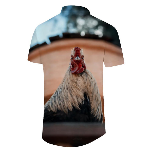 
Rooster Men's Hawaiian Tropical Shirt Short Sleeve Casual Button-Up Holiday Beach Print Shirt with Pockets Regular Fit
                