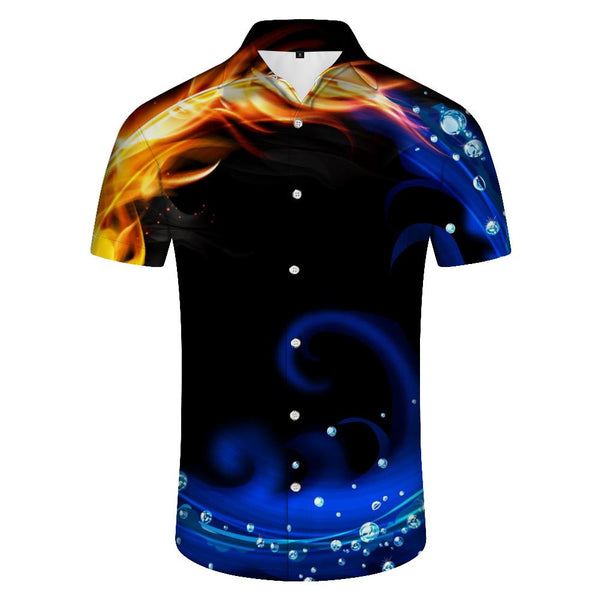 
Flame Ball Black Hawaii 3D Printing Casual Men Comfortable Breathable Fashion Short Sleeve Shirt Men Hip Hop Tops Shirt
                