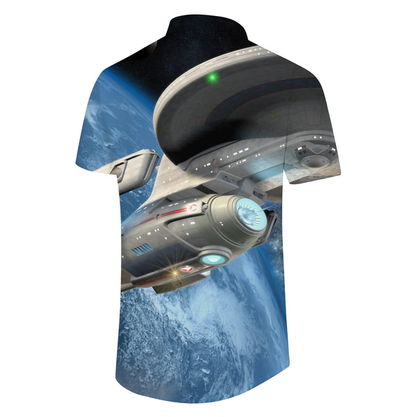 
Printed Hawaiian Shirt Outer Space Men's Short Sleeve Button-Up Beach Shirt Men's Shirts Men's Lightweight
                