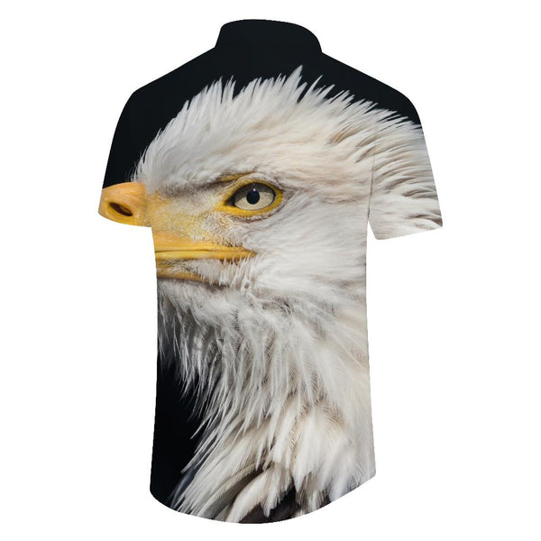 
Xtuga Bald Eagle Print Men's Casual Button Summer Beach Regular Fit Shirt
                