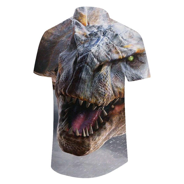 
Thunder Dinosaur Men's Loose Casual Short Sleeve Button Breathable Comfortable Hawaiian Short Sleeve Shirt Summer Tops
                