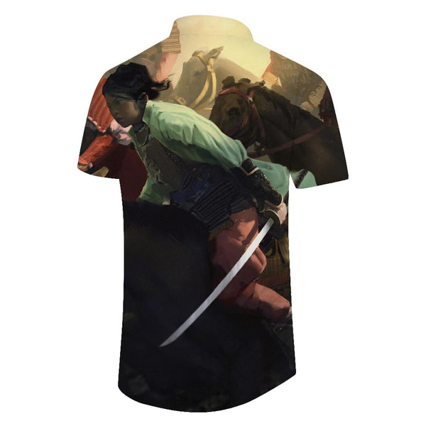 
Tibetan Warrior Mens Short Sleeve Shirt 3D Printing Casual Everyday Tops Summer Fashion Clothing Hawaii
                