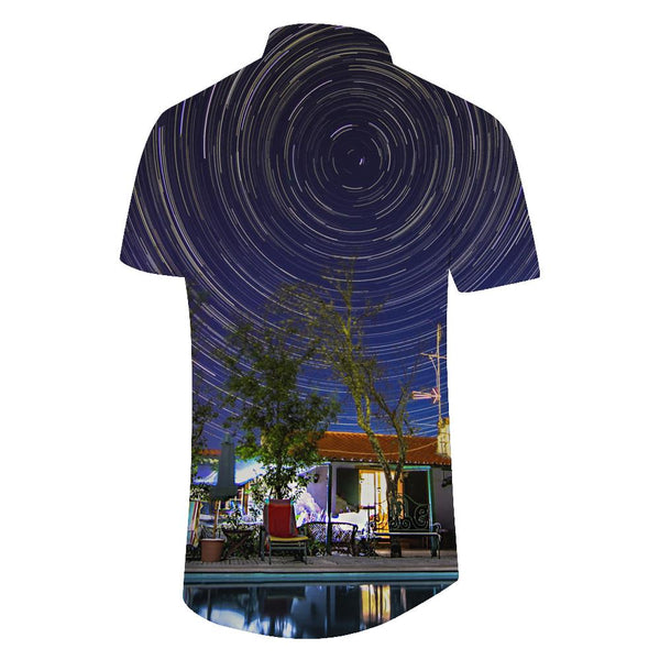 
Night Purple Swirl Summer Beach Tropical Short Sleeve Mens Hawaiian Shirt Button Shirt Tropical Vibe
                