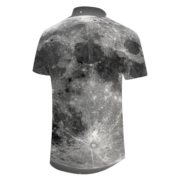 
Oversized Moon Climbing Moon Men's Short Sleeve Shirt Hawaiian Tropical Lapel Tie Pocket Button
                