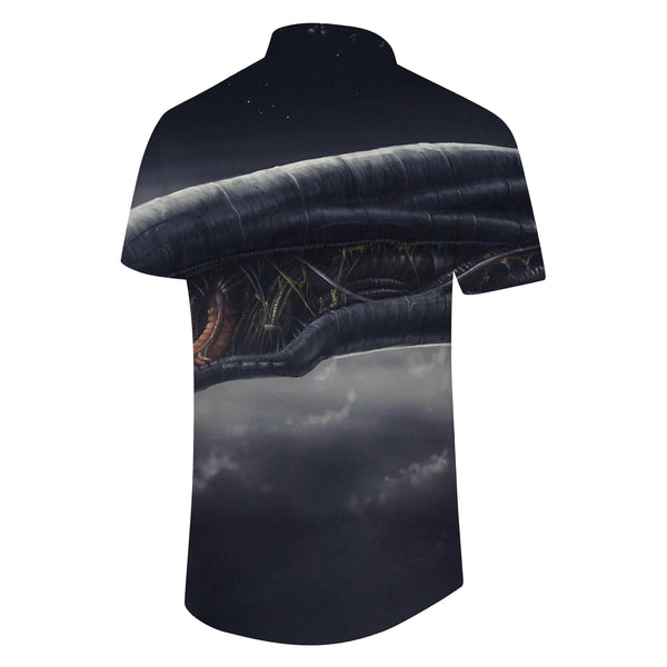 
Storm Monster Men's Hawaiian Button Lapel Casual Button Shirt Summer Short Sleeve Shirt Jet Black
                