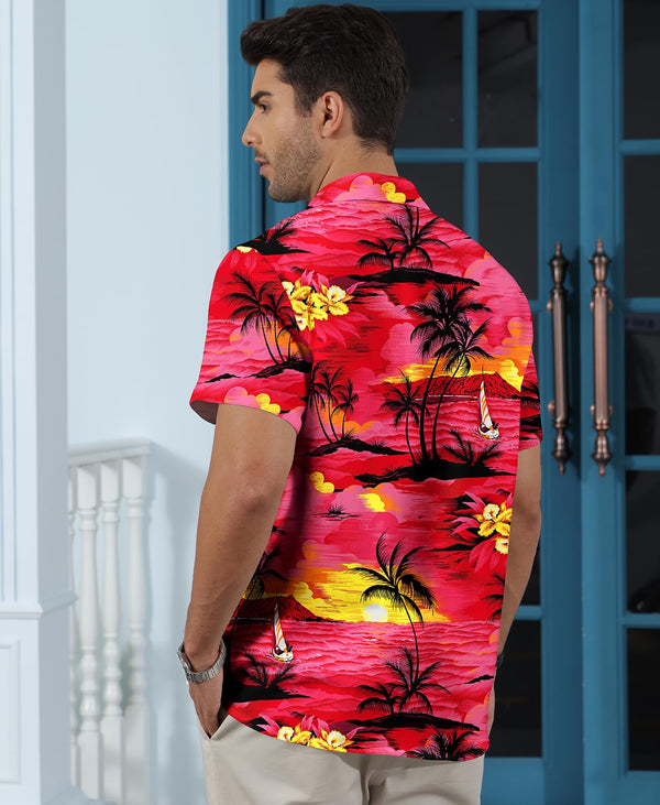 
Hawaiian Shit for Men Beach Summer Mens Buton Down Short Sleeve Shit Tropical Vacation Casual Clothes
                